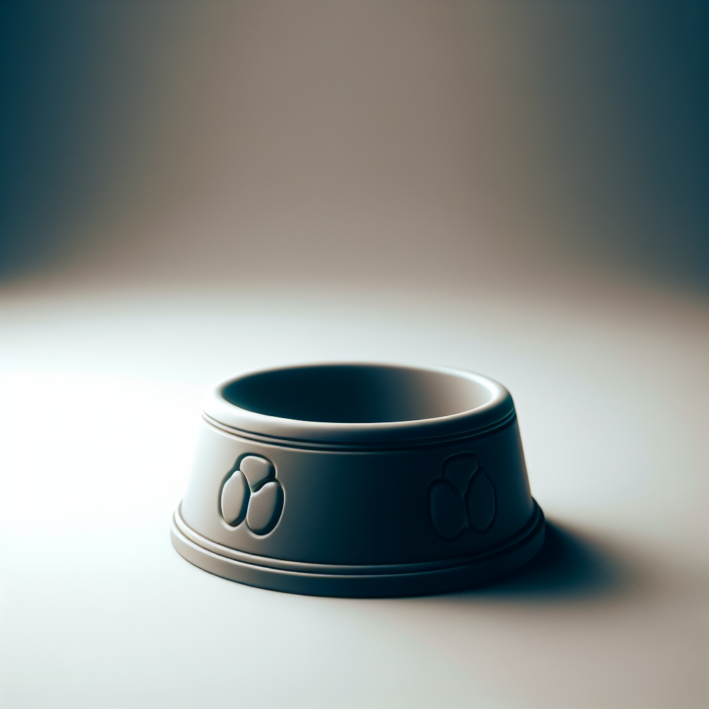 An attractive plane dog bowl shown as a product photo with professional studio lighting