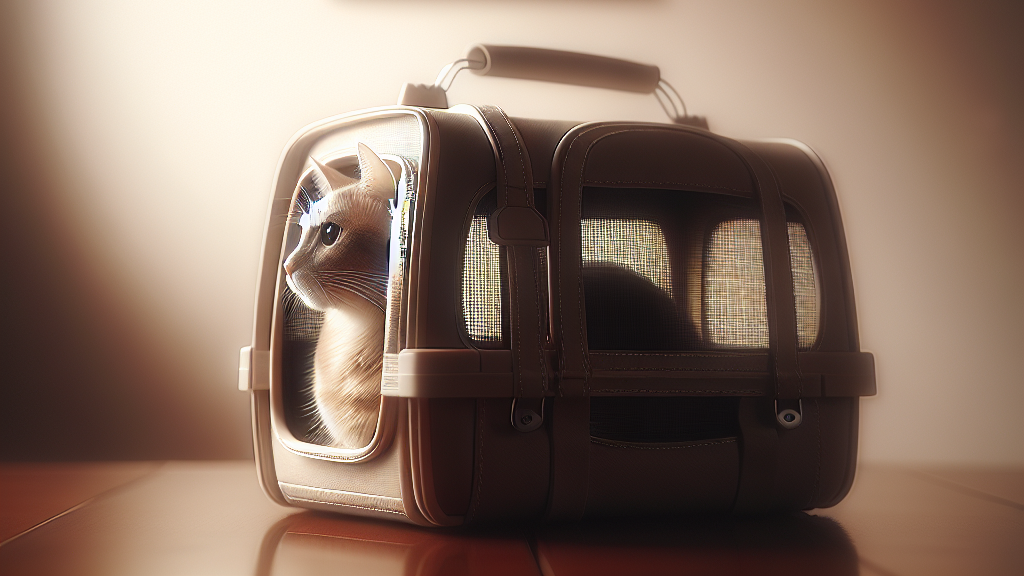 A content cat inside a small cat carrier